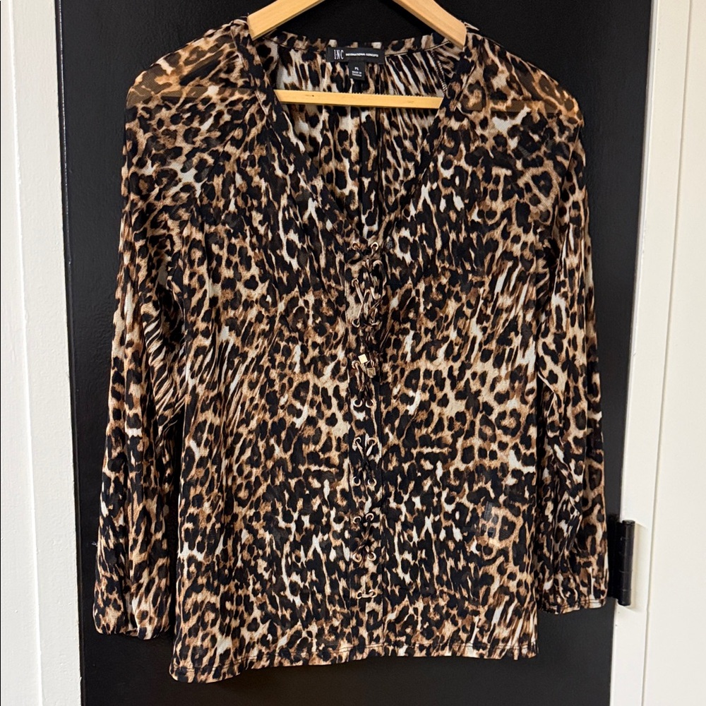 Leopard print blouse